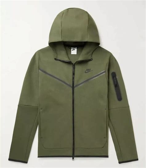 New Nike Tech Fleece Mens Sz Xl Windrunner Hoodie Olive Green Black Cu4489 326 Ebay In 2022