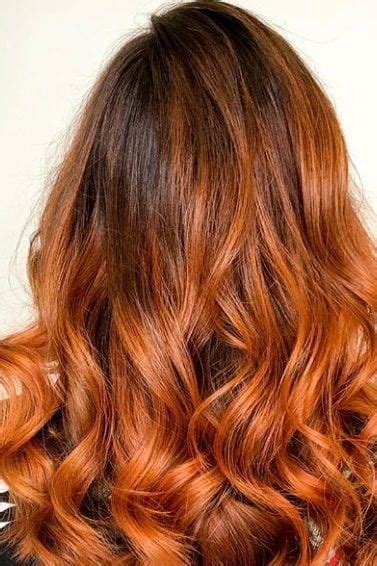 Pumpkin Spice Latte Hair Backshot Of A Woman With Fiery Ginger Pumpkin