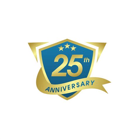 25 years golden anniversary logo template 13979454 Vector Art at Vecteezy