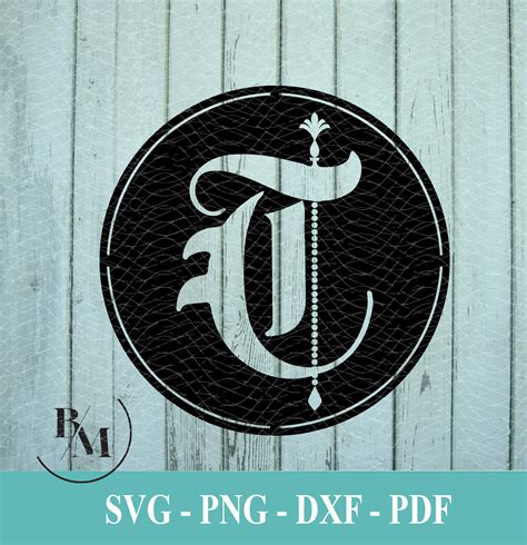 Letter T Monogram SVG