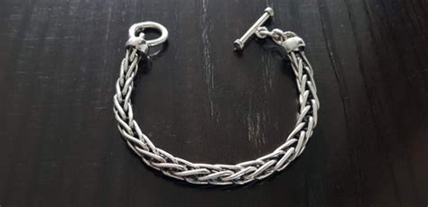 Pulsera Tipo Torzal De Plata Ley Para Caballero Meses Sin Intereses