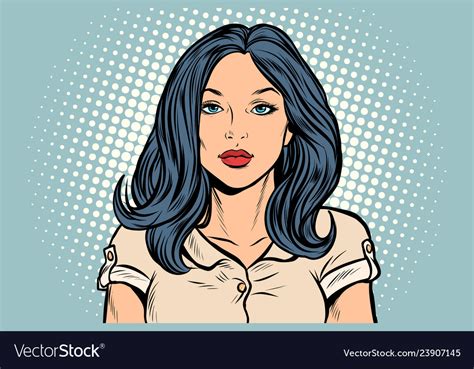 Beautiful Brunette Woman Royalty Free Vector Image