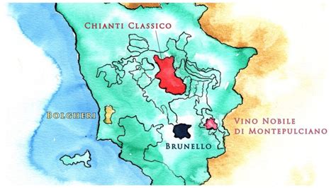 Tuscany Wine Map