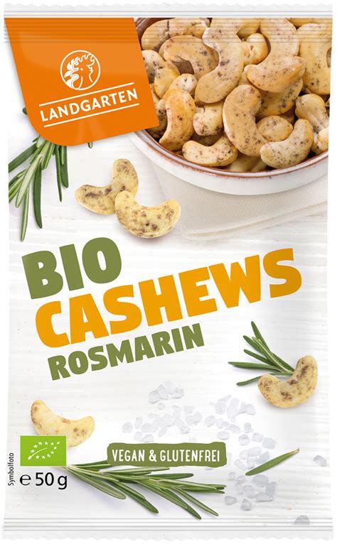 Bio Cashews Rosmarin B2B Landgarten At Bio Snacks Seit 1989