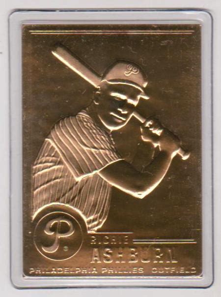 Kt Gold Richie Ashburn Danbury Mint Gold Card Hof Er