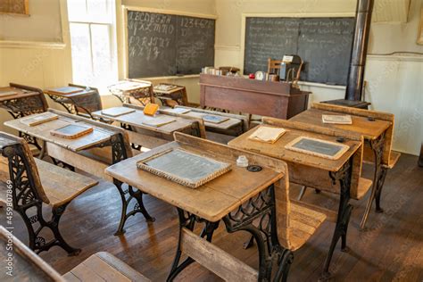 Inside Of A Colonial Schoolhouse