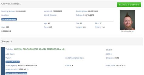 FAILED TO REGISTER AS A SEX OFFENDER JON WILLIAM BECK