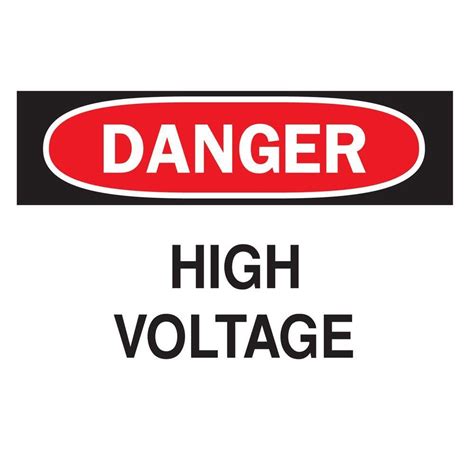 Brady 7 In X 10 In Plastic Danger High Voltage OSHA Safety Sign 25532