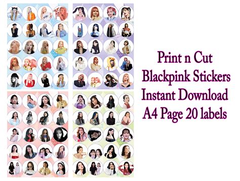 Blackpink Printable Sticker Instant Download Sticker Party Supplies