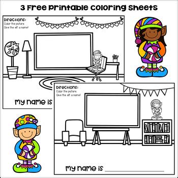 Free Classroom Elf Coloring Pages | Elf Themed Activities | December Fun