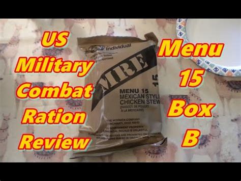 Mexican Style Chicken Stew Mre Menu Youtube