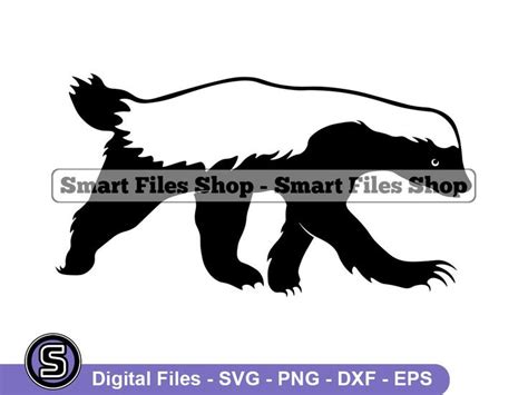 Honey Badger 6 Svg Honey Badger Svg Forest Creatures Svg Honey