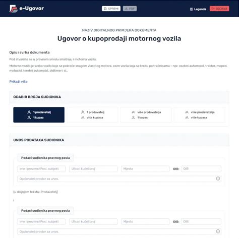 Kupoprodajni Ugovor Za Auto Prilagodi I Izradi Online