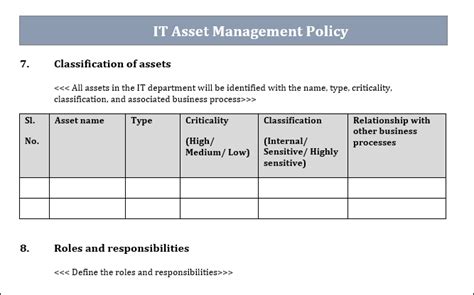 It Asset Management Policy Itsm Docs Itsm Documents And Templates