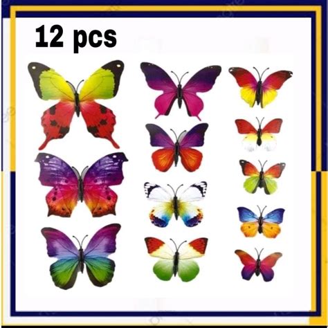 Jual Stiker Dinding Kupu Kupu D Isi Wall Sticker Butterfly Dekorasi