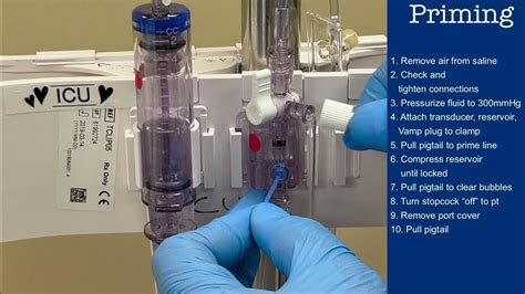 Priming Arterial Line Tubing Using The Edwards Truwave With Vamp Plus