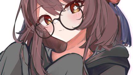 Hu Tao Genshin Impact Brunette Genshin Impact Glasses Anime Girls Hat 3104x4096