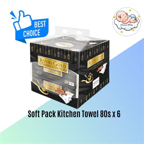 Royal Gold Soft Pack Kitchen Towel 80 S X 6 Shopee Malaysia