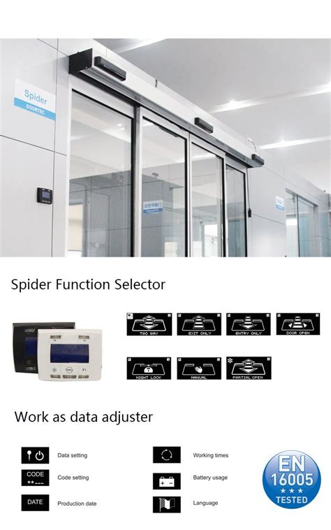 Doortec Spider TUV En16005 Auto Door Kit For Main Entrance With