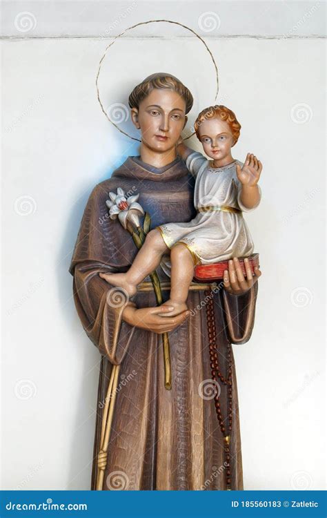 St. Anthony Holds The Baby Jesus Statue On The Altar Of St. Anthony Of ...