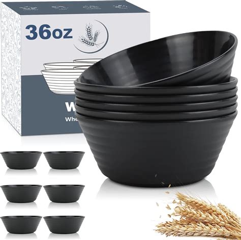 Amazon Wrova Wheat Straw Bowl Sets Pcs Unbreakable Cereal Bowl