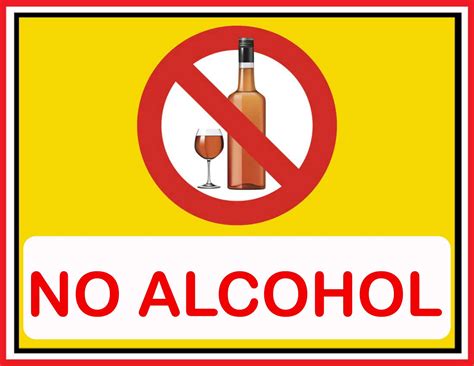 Free Printable No Alcohol Sign [PDF] Drawing, Pictures