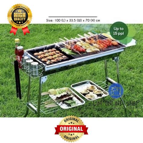 Jual Panggangan BBQ Grill Portable Stainless Steel Besar Kualitas