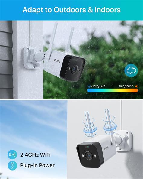 Zosi C K Cam Ra Surveillance Ext Rieure Wifi Mp Cam Ra Ip