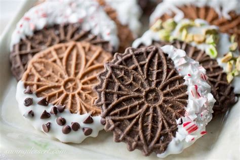 Chocolate Pizzelles Saving Room For Dessert Pizzelle Recipe