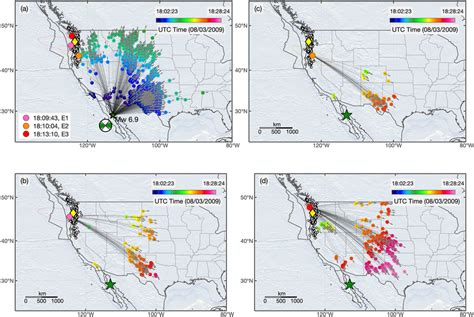 (a) The very low frequency earthquakes and the triggering 2009 M6.9 ...