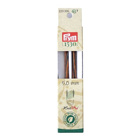 Спицы PRYM 223306 съемные длинные "Natural" береза d 5.0 мм 11.6 см 2 ...