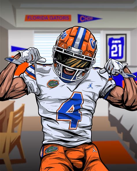 Florida Gators Football On X Football Drawing Nfl Football Art