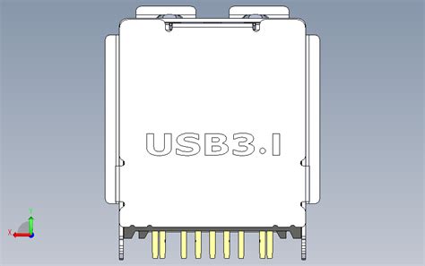 usb-3-1-type-a-x2-1.snapshot.1_STEP_模型图纸下载 – 懒石网