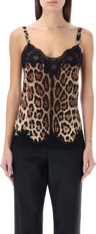 Dolce Gabbana Leopard Lingerie Style Top ShopStyle