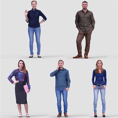 3d Human Model Vol 3 Casual Standing People 2 3d Model 99 Max