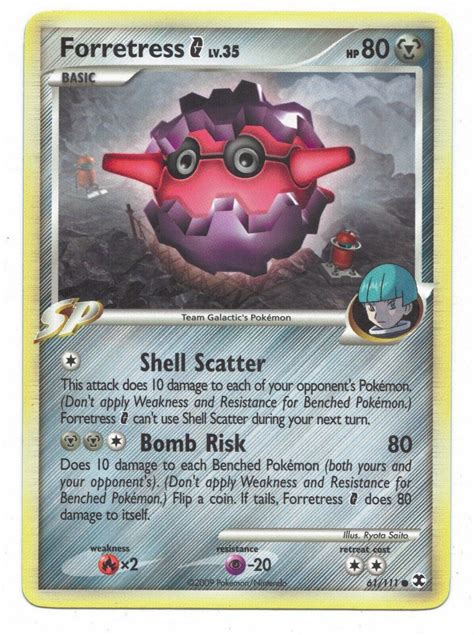 Pokemon Card Team Galactics Forretress G 61111 Sp Platinum Rising