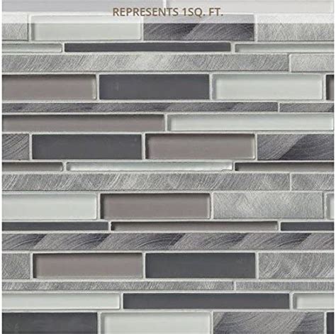 Cityscape Interlocking 12 X 12 X 8 Mm Glass And Metal Mesh Mounted Mosaic Tile