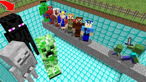 ÖLÜRSEN MİNECRAFT KARAKTERLERİ ÇUKURUNA DÜŞERSİN Minecraft YouTube