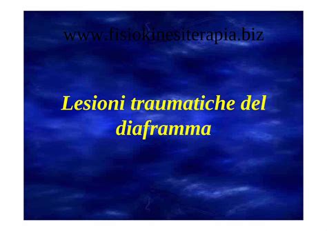 Pdf Lesioni Traumatiche Del Diaframma Fisiokinesiterapia Trauma