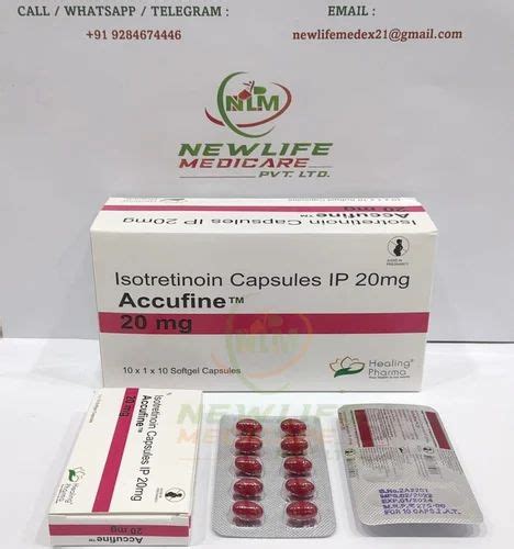 ACCUFINE CAPSULE Isotretinoin 20 Mg Soft Gel Capsules For Cream At Rs