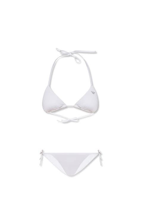 White Bikini With Logo Ea Emporio Armani Vitkac Gb