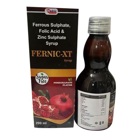 Ml Ferrous Sulphate Folic Acid And Zinc Sulphate Syrup Supplier From