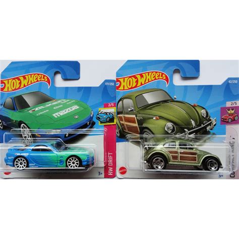 Hot Wheels Oferta Minis Volkswagen Beetle Fusca Mazda Rx Falken Melhora O Pre O