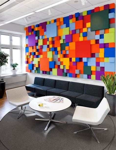 Art In The Office, office wall decor, office interior design | Colorful ...