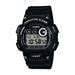 Casio Casio Vibration Alarm Chronograph Watch Black And Lcd Watchshop