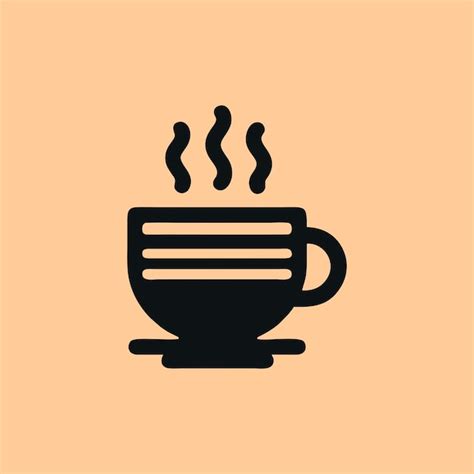 Premium Vector A Coffee Cup With A Hot Drink On It