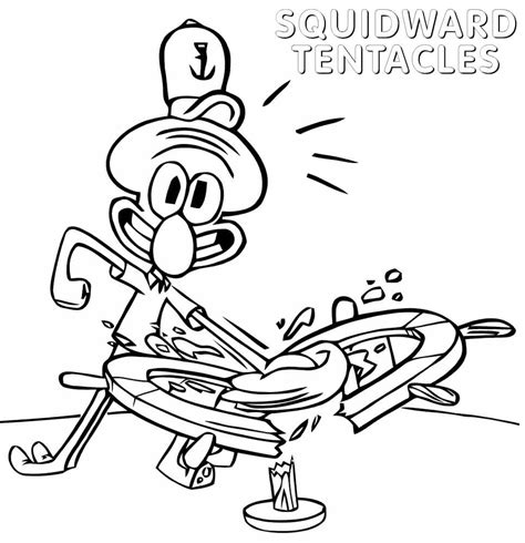 Squidward Tentacles Coloring Pages