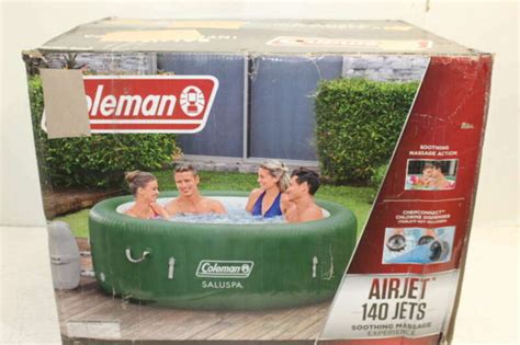 Coleman Saluspa Inflatable Hot Tub Spa Green For Sale From United States