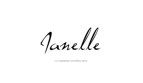 Janelle Name Tattoo Designs