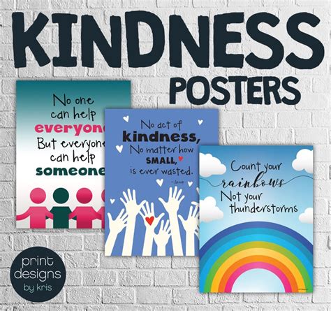 Kindness Posters Classroom Posters Teaching Kindness Classroom Wall